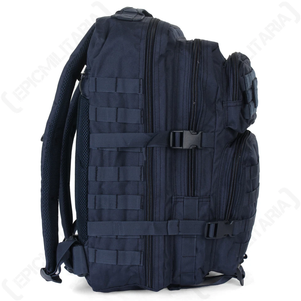 Azul Marino MOLLE Asalto Paquete Grande - Mochila Bolso 36L Ej?rcito Nuevo - Imagen 3 de 4