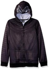 Star Wars Boys' Big Kylo Sublimated Fleece Zip Costume Hoodie, Black, XS