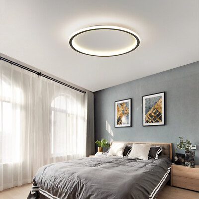 Modern Flush Mount Ceiling Light Acrylic LED Dimmable Chandelier Lamp Fixture 