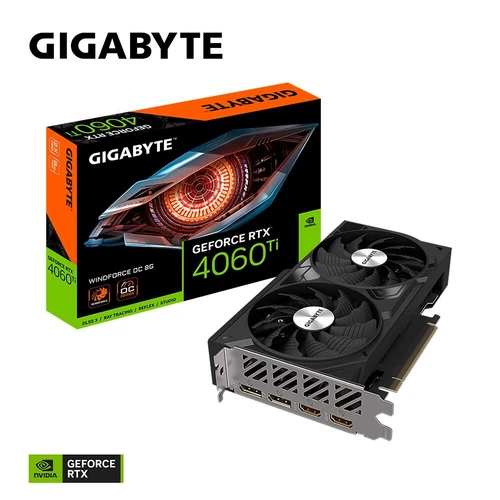 Gigabyte nVidia GeForce RTX 4060 Ti WINDFORCE OC 8G GDDR6 Video Card, PCI-E 4.0,