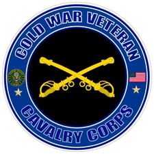 Cold War Veteran Cavalry Corps Bumper Sticker Military Vinyl Soldier Decal 5"