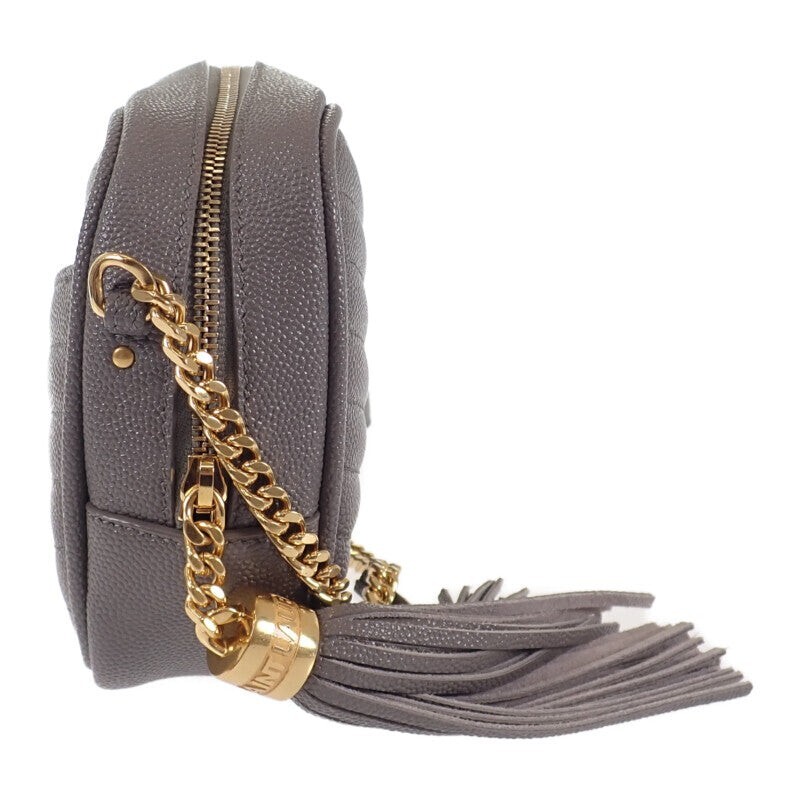SAINT LAURENT Lou mini borsa a tracolla grigio vitello donna TGIS