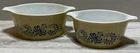 Vintage Pyrex Homestead Blue Cinderella Nesting Set 474 (1.5 Qt) & 475 (2.5 Qt)