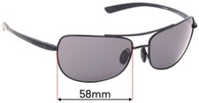 SFx Replacement Sunglass Lenses Fits Bolle Quindaro - 58mm Wide