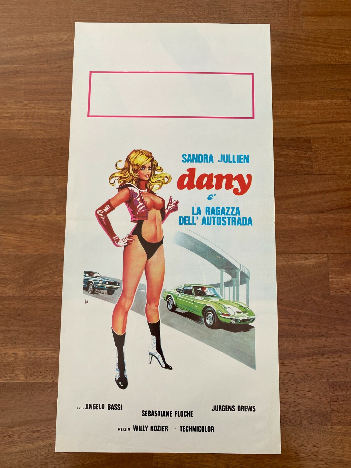 Locandina originale film LA RAGAZZA DELL'AUTOSTRADA (1972) - Regia di Willy Rozier