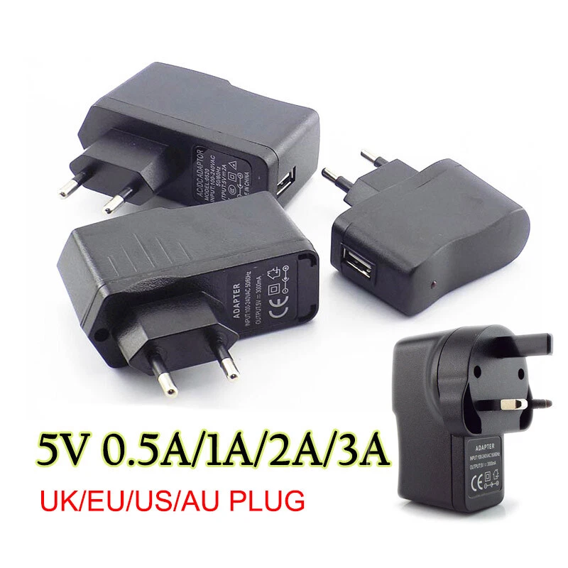 Adaptador de Cargador USB de 5V / 1A (Enchufe del Reino Unido) para iP