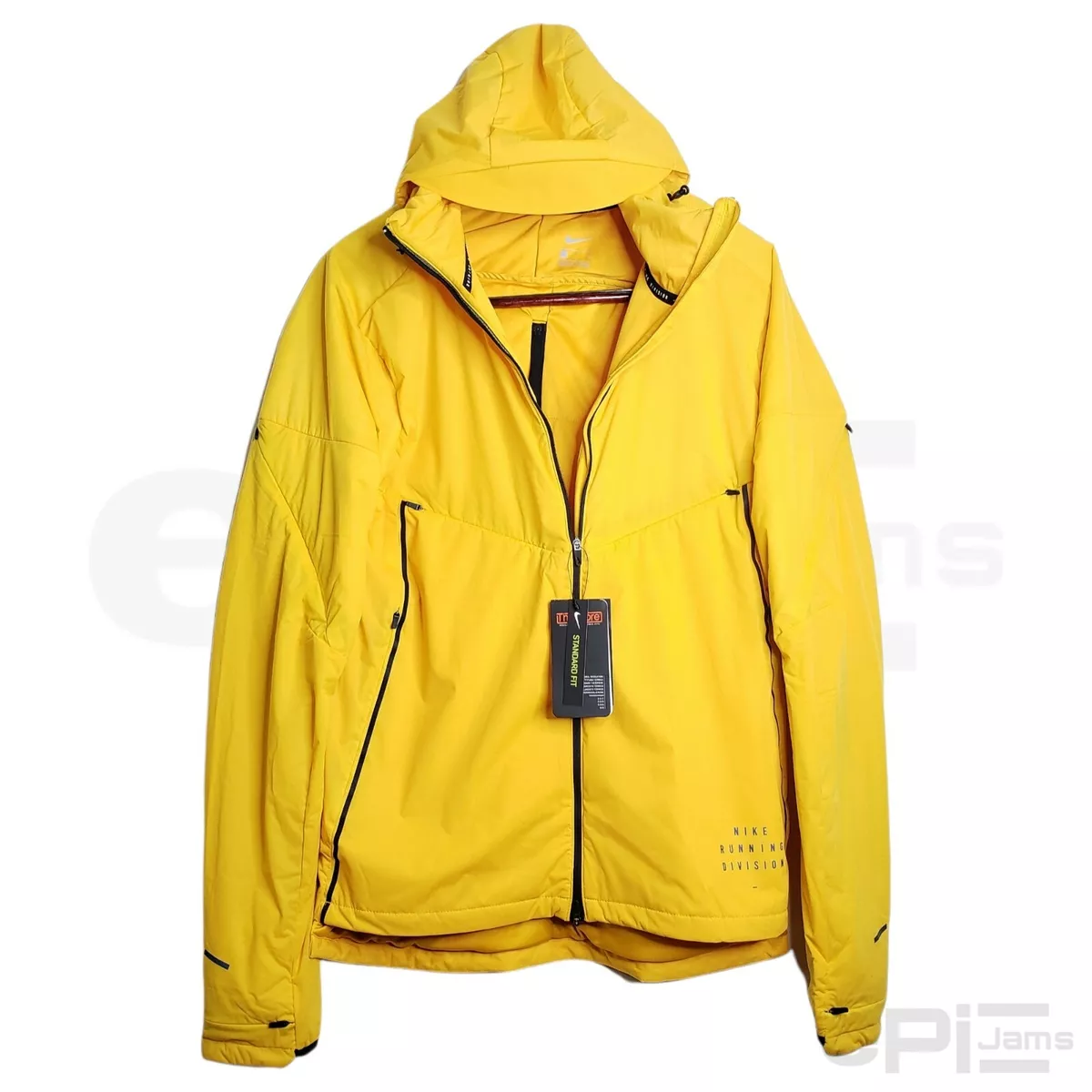 Mens nike top running jacket yellow