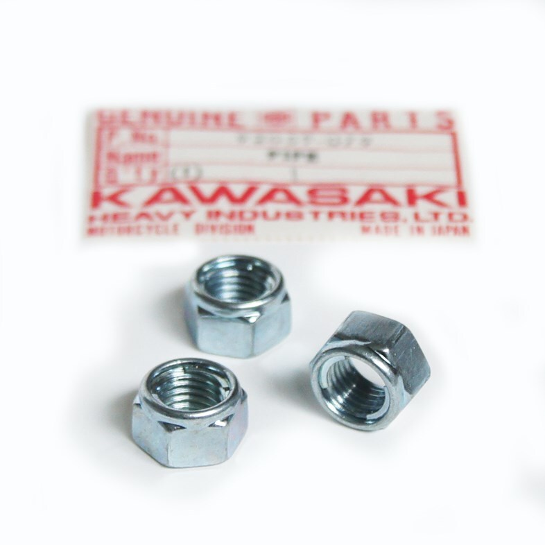 rika　0308 3x Kawasaki Fuji Lock Nut 8mm hex metal locking nut 8m 30