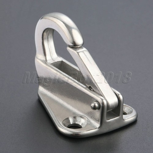 2x 43cm Marine Grade 316 Stainless Steel Spring Snap Fender Hook Boat Yachting - Picture 6 of 10