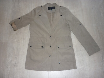 VERA MODA - Jacke länger - Gr.XS - khaki - Ärmel krempelbar -