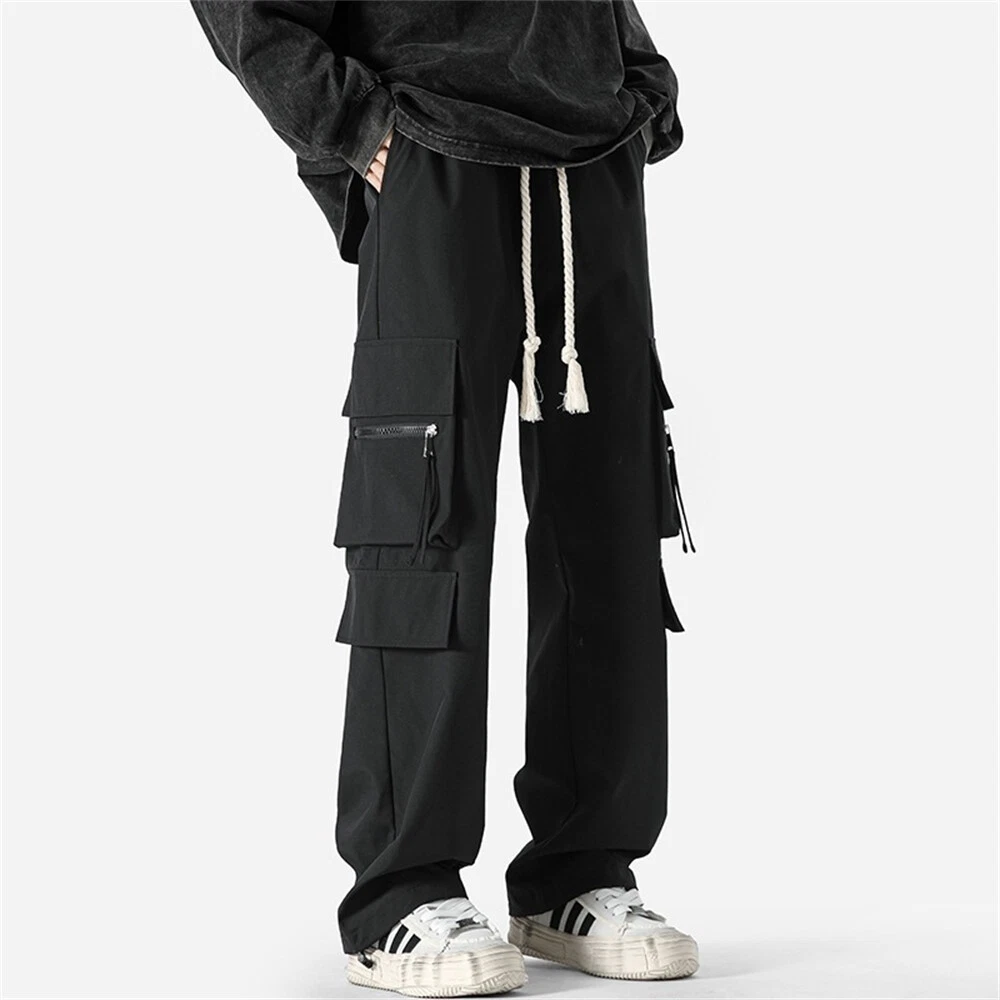 Mens Cargo Pants Athletic Running Sweatpants Casual Hip Hop Trousers