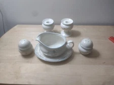 International China Marmalade lot candlestick holders gravy boat 2 shakers