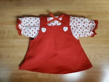VALENTINE HEART BLOUSE W/ RED CORDUROY JUMPER for 16" 18" CPK Cabbage Patch KiDS