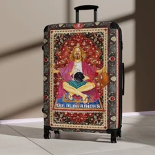 The Big Lebowski "Zen Dude" Watercolor Persian Rug Pattern Hard-Shell Suitcases 