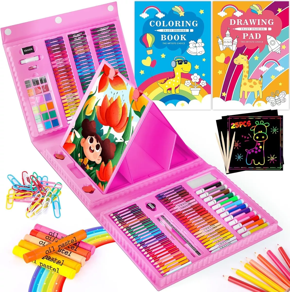 240 Pack Kids Art Set Girls Boys Children Teens Coloring Painting Drawing  Kit