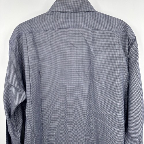 Polo Ralph Lauren Button Up Shirt Mens Large Blue White Houndstooth Classic Fit - Picture 8 of 11