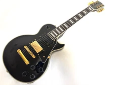 Edwards by ESP Mini Size Les Paul Custom Guitar Black Speaker Builtin