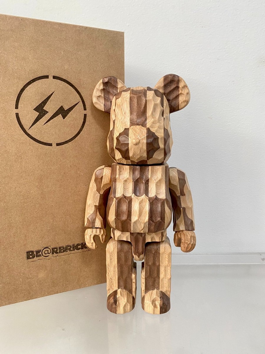 Bearbrick 400% Longitudinal Chess Wave 11-inch Handmade Wooden