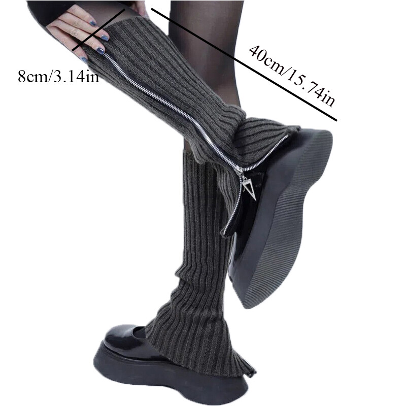 Churuso Punk Beinbezüge Schwarz PU Leder - Harajuku Y2K Gothic Style