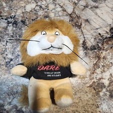 VTG D.A.R.E. To Resist Drugs  Violence Lion Plush 1999 Mascot Daren The Lion