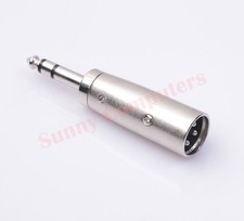 Premium 3Pin XLR MIC Male to 1/4 inch 6.35mm Stereo Audio Plug Adapter Connector