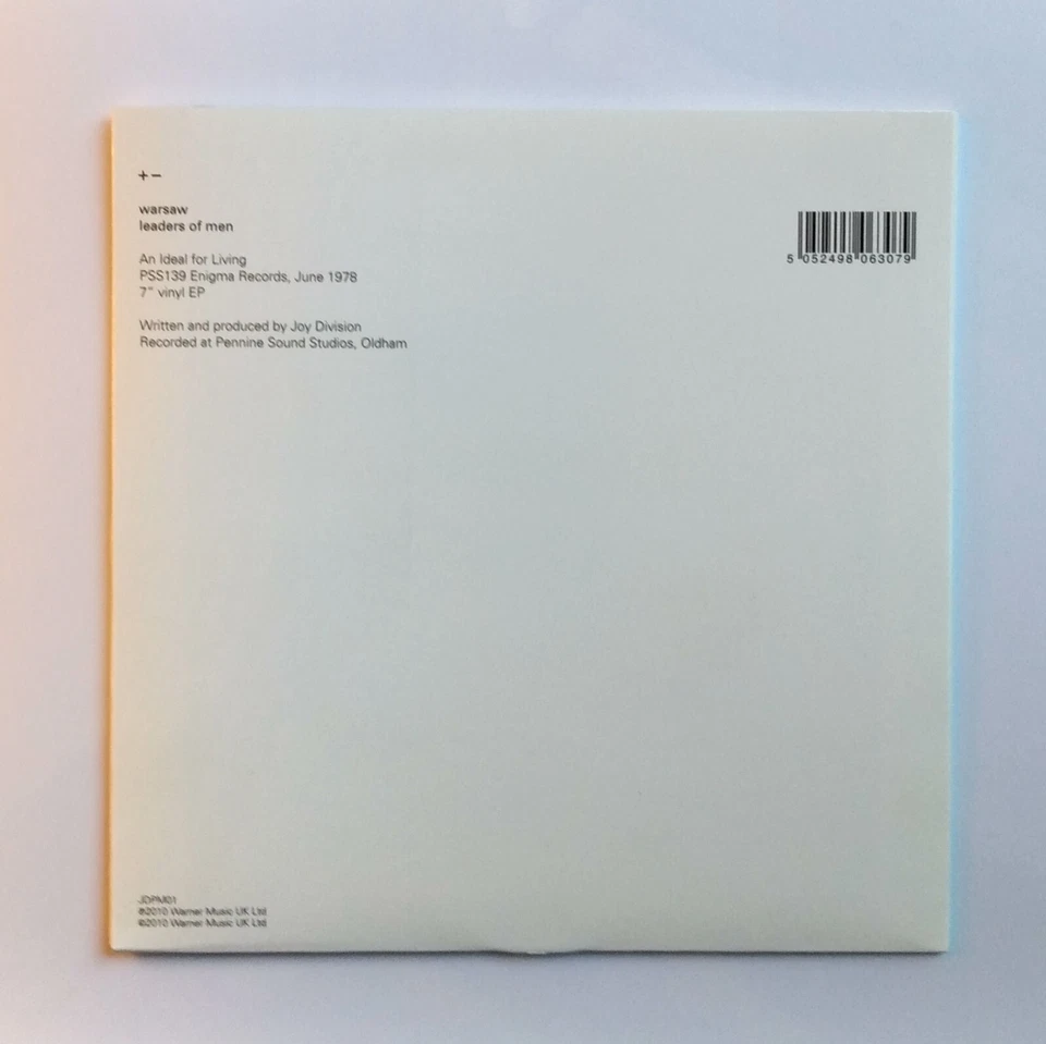 JOY DIVISION: An Ideal for Living 7" Vinyl JDPM01 Single Ltd Reissue Warsaw 45 - Image 4 of 4