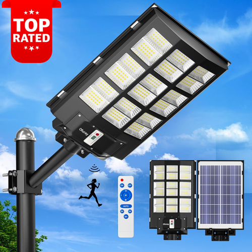 3600W Solar Street Light 238000LM LED Flood Light Motion Sensor Remote Control - Picture 12 of 12