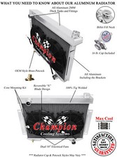 Qr Champion 3 Row Radiator W 2 12 Fans For 1957 - 1959 Ford Ranchero L6 Engine