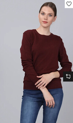 Basic & More  Strickpullover Bordeaux melange Gr.L