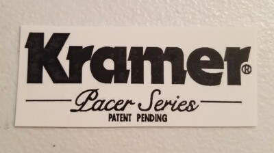 Kramer Pacer Series Black Waterslide Headstock Decal