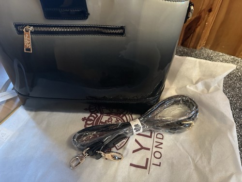 LYDC London Black & Grey Handbag - Picture 2 of 4