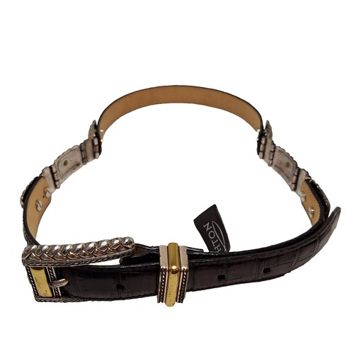 Paul Stuart Women’s American Alligator Belt - Women’s 32” - Brown Paul Stuart Women main image 2