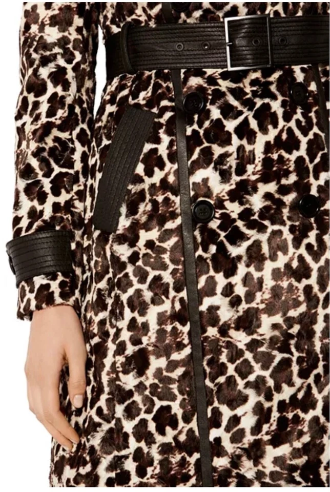 KAREN MILLEN SIGNATURE PONY LEOPARD PRINT COAT SIZE 8 RRP £375 - Image 3 of 4