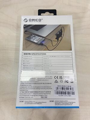 Lecteur Carte SD TF Hub USB 3.2 ORICO Avec Pince - 5 Ports 10 Gbit/s Lecteur SD/TF - Aluminium - Câble Double C/A Inclus Hub Bureau écran Câble Inclus