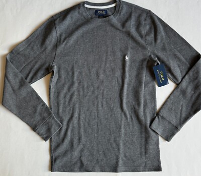 NWT Mens Polo Ralph Lauren Thermal Waffle Knit Long Sleeve Shirt