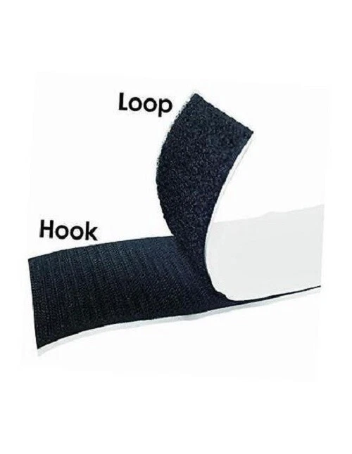 50MM ALFATEX® BRAND BY VELCRO COMPANIES BLACK GUITAR PEDALBOARD HOOK & LOOP TAPE