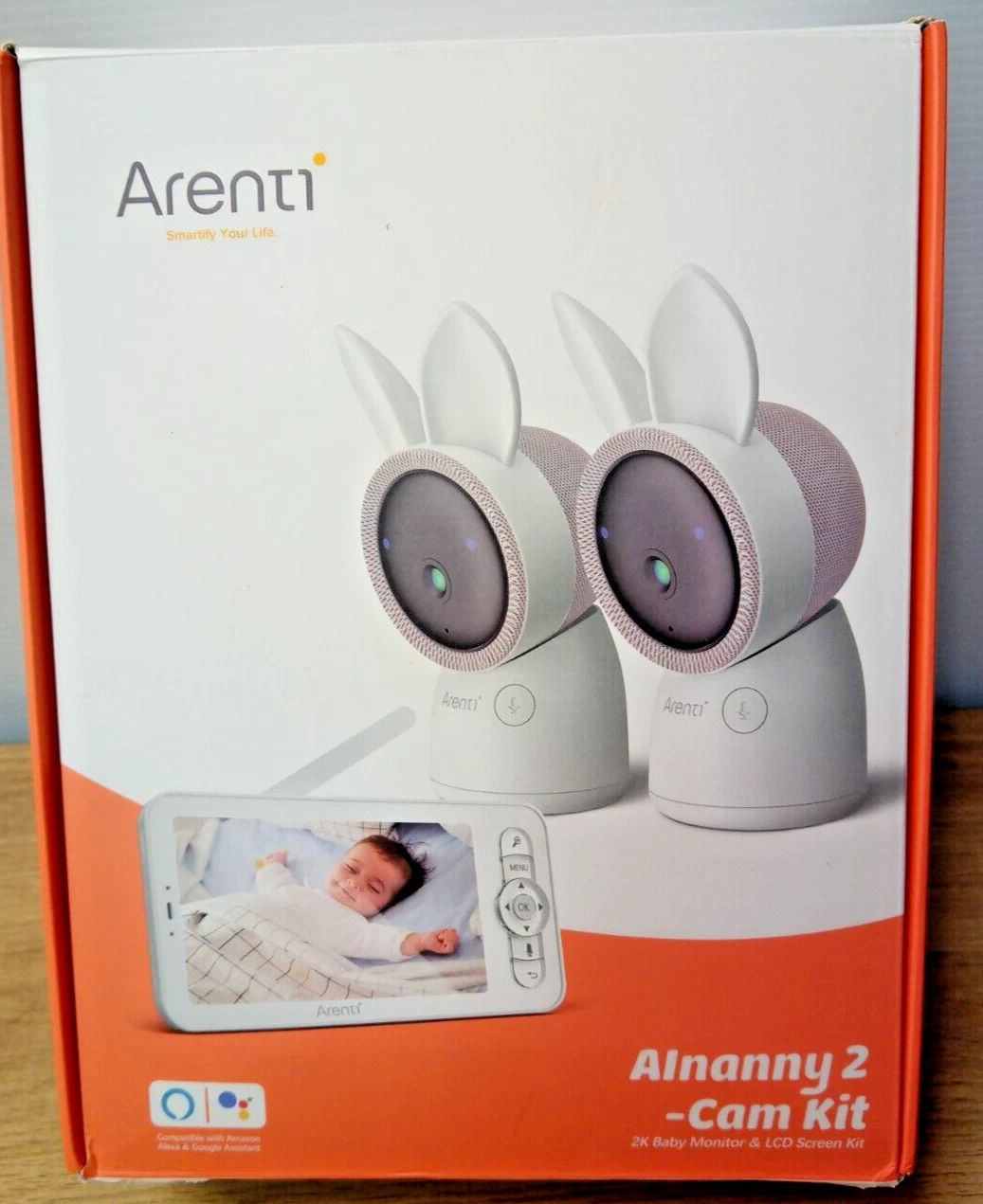 2 Cam Kit 2K Ultra High Definition With Motion Detection Baby Monitor w/App Cntl