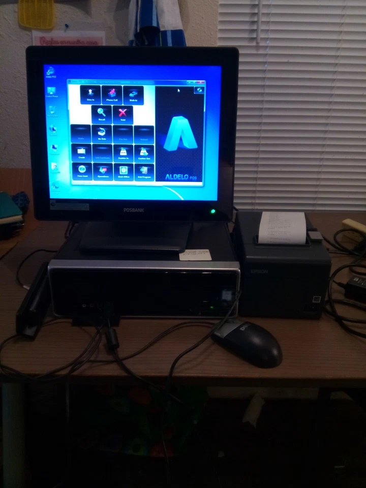 ALDELO POS RESTAURANT WITH COMPUTER ,MONITOR TOUCH,PRINTER RECEIPT, CARD SCANNER - Image 2 of 4