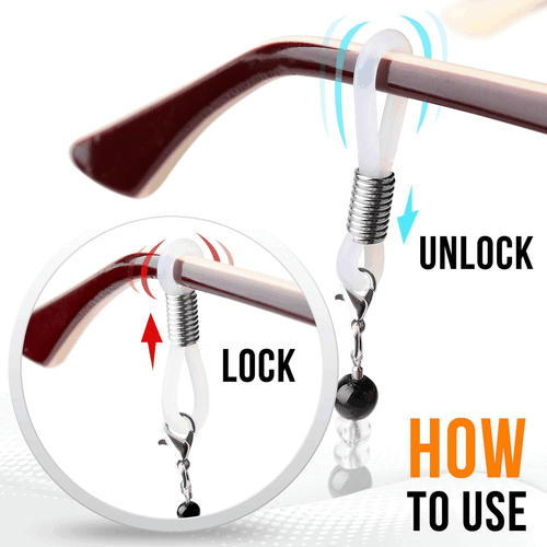 Eye Glasses String Holder Premium Beaded Eyeglass Holders Around Neck 4 Pcs - Zdjęcie 3 z 7