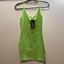 Fashion Nova Women L Julianna Body Sculpting Strappy Dress Lime Green 58822