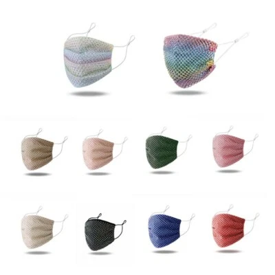 Bling Diamante New Colour In Fashion Cotton/Poly Face Mask Adjust Washable UK