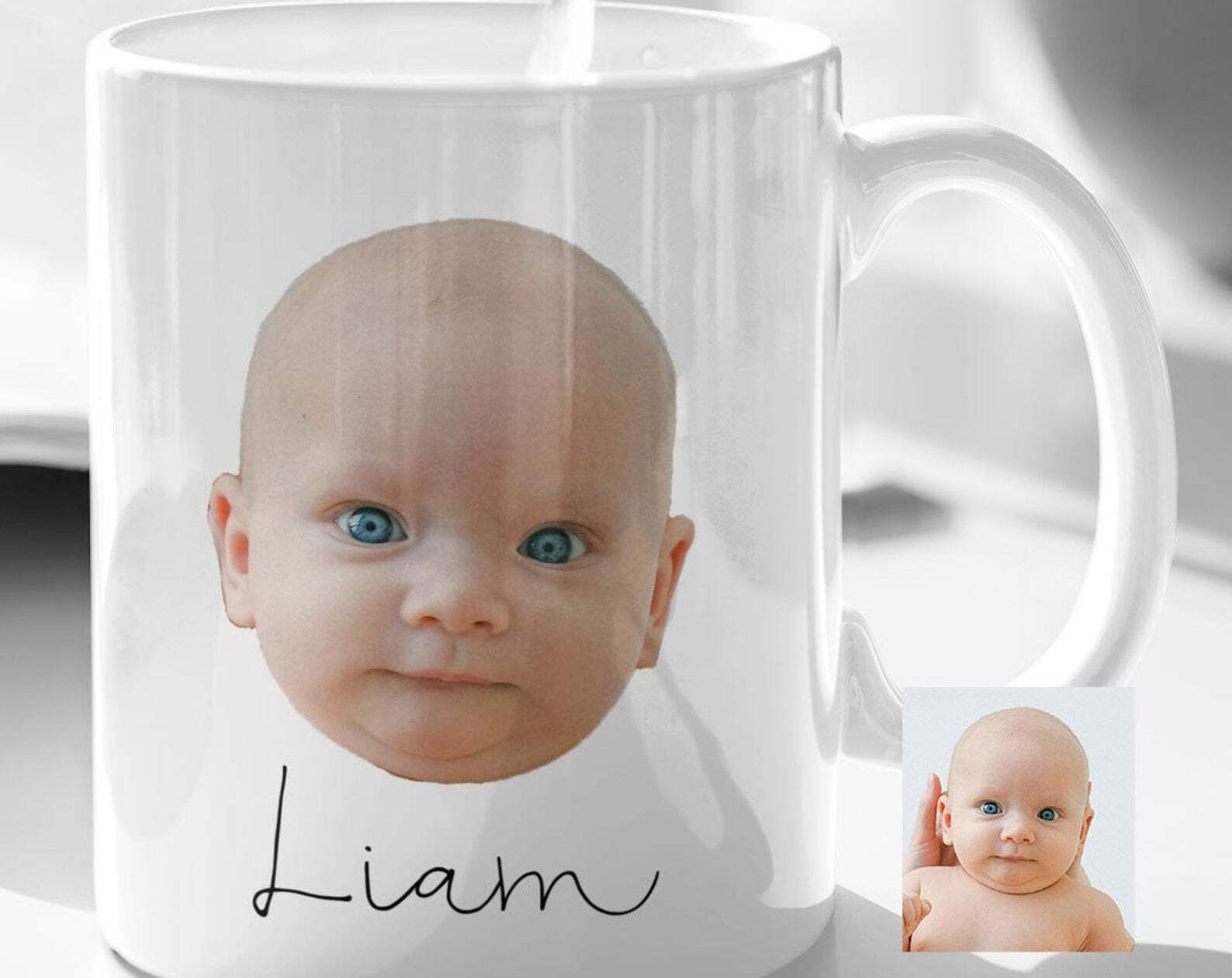 Personalized Photo Face Mug Custom Face Mug Custom Text Photo Mug Face Mug Make