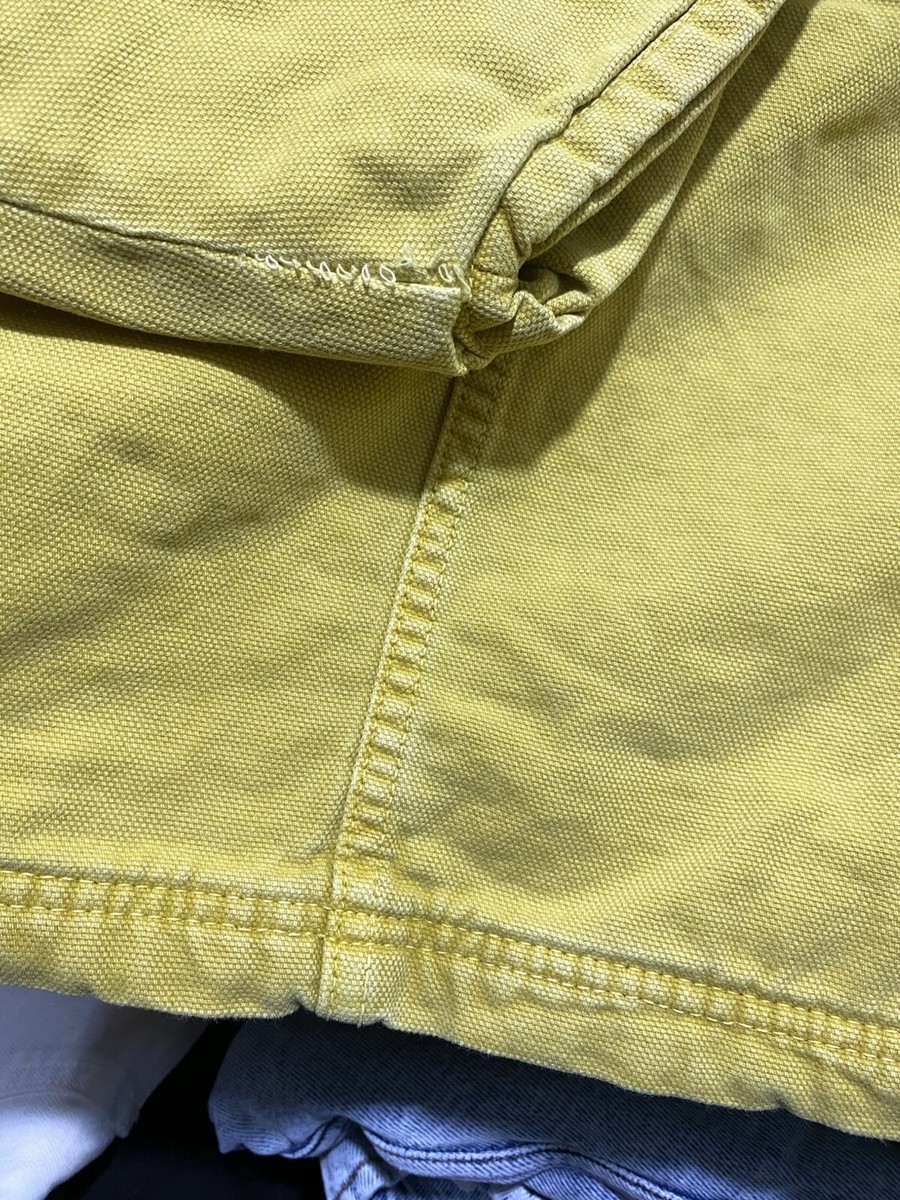 STUSSY WASHED CANVAS SHOP JACKET YELLOW L YK | eBay