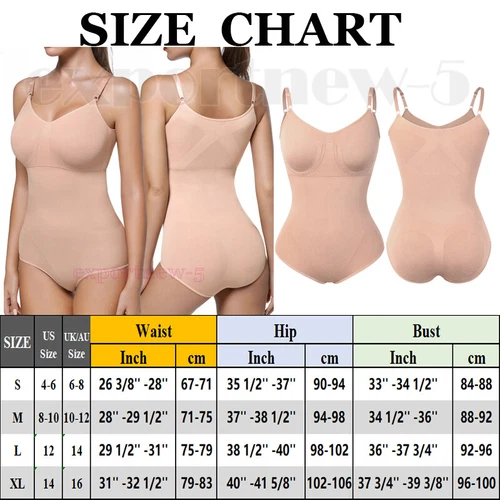 Women's Seamless Full Body Shapewear Bodysuit Tummy Control Slimming Body Shaper - Picture 25 of 50