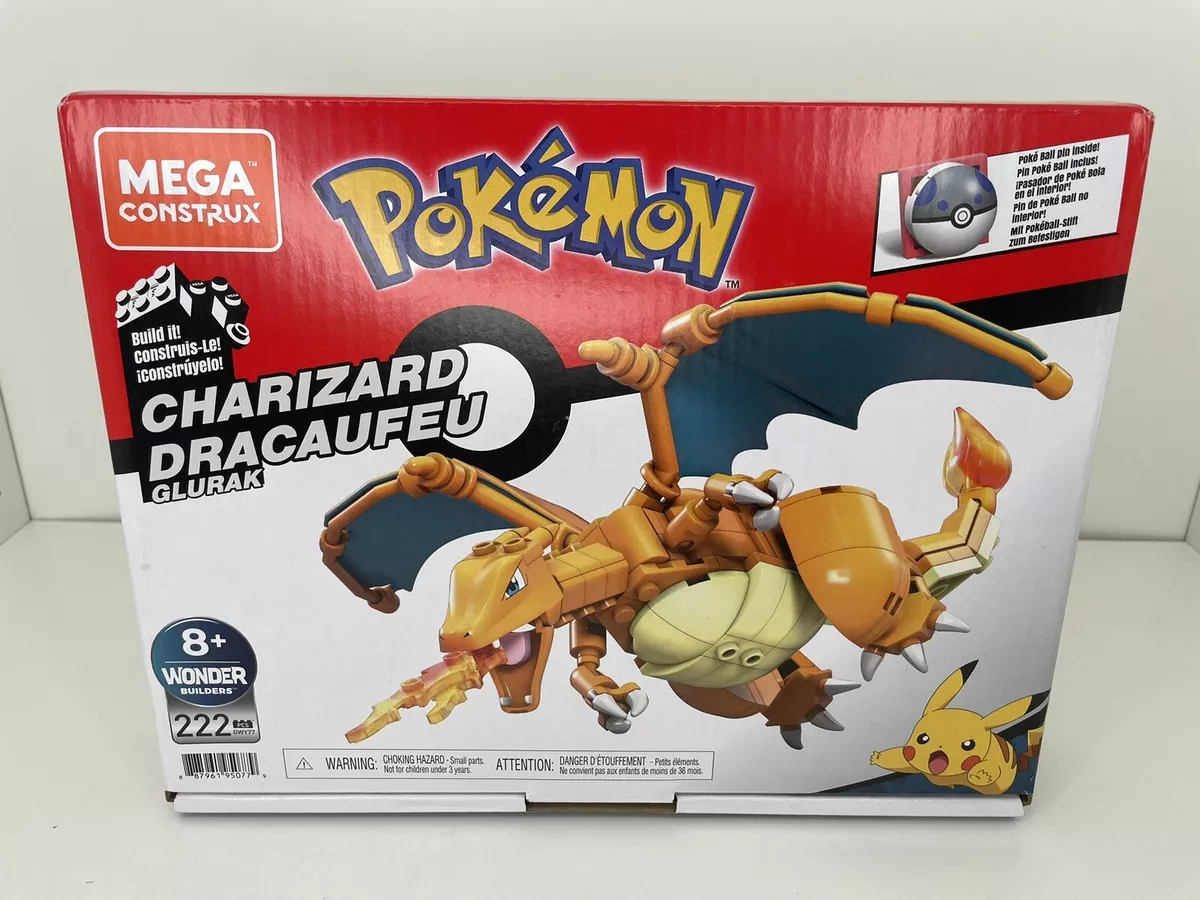 MEGA Pokemon Building Toy Kit Charizard (222 Pieces) with 1 Action Figure  for Kids 