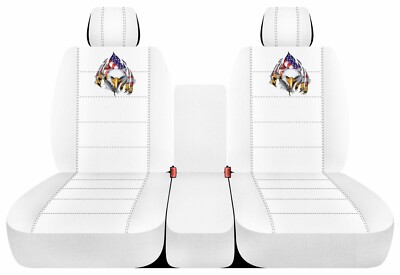 White Seat Covers Fit 2005-2011 Dodge Dakota truck 40-20-40 Console Inc - Eagle