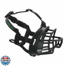 BASKERVILLE ULTRA MUZZLE - Patented Humane Design, Breathable, Dog can Pant a