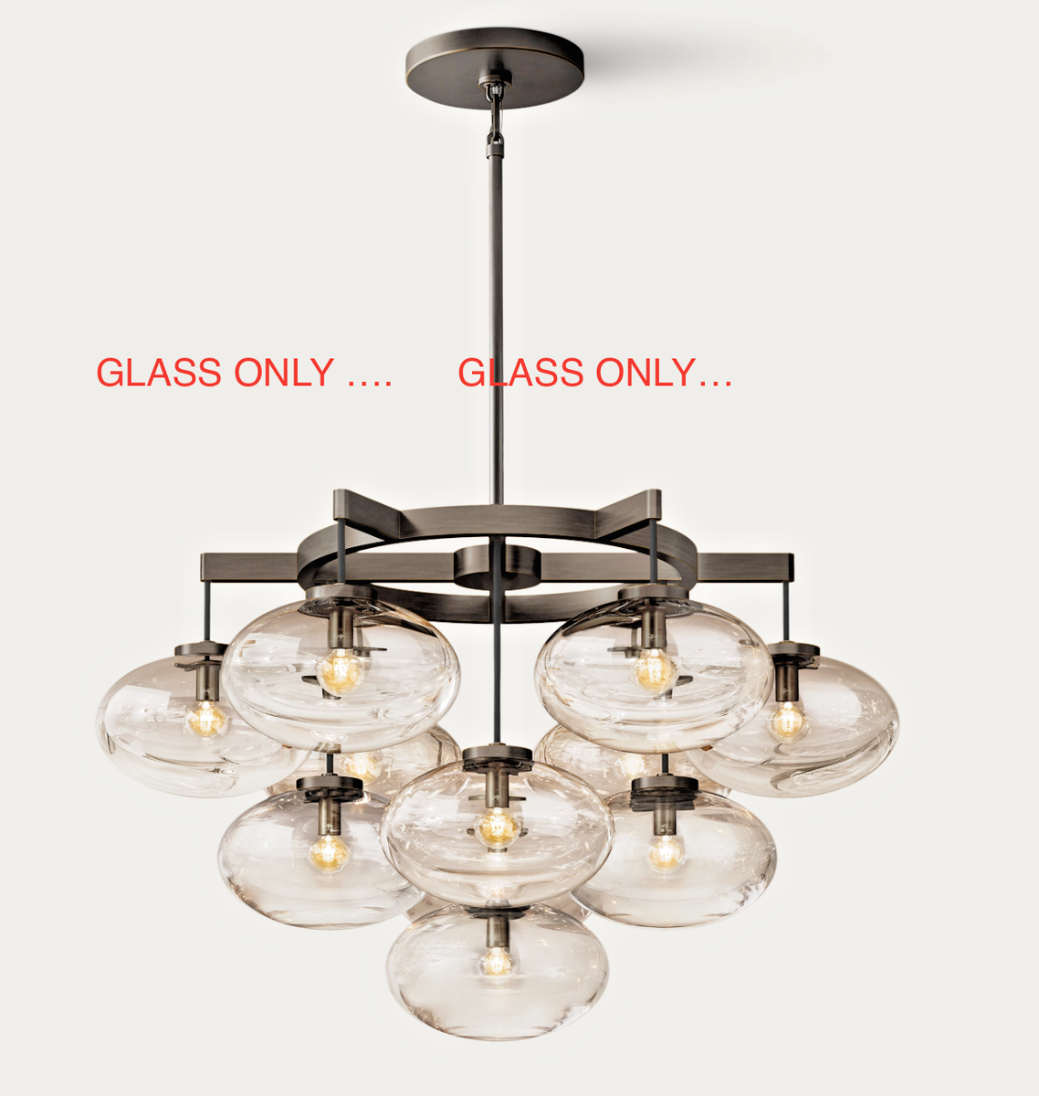 Restoration Hardware CABRETTE CLEAR GLASS RH NEW GLASS