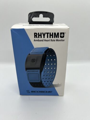 Scosche RHYTHM+ 1.9 Heart Rate Monitor Armband - Blue - Brand New - Picture 1 of 4