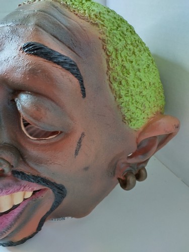 Vintage 90s Dennis Rodman Rubber Halloween Face Mask Basketball - Picture 2 of 5